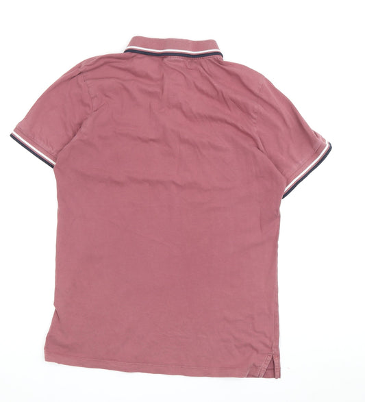 Rucker & Jones Men's Pink Polo Shirt M - Classic Short Sleeve