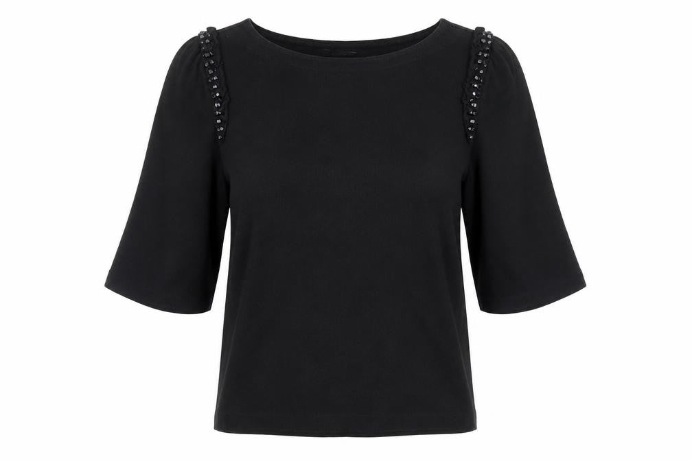 Womens UK Size S Banana Republic Black 100% Cotton Blouse