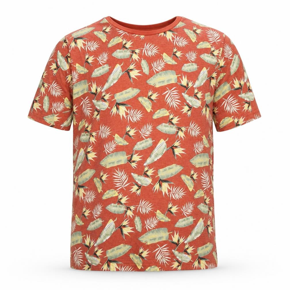 Mens UK Size S JACK & JONES Orange  Cotton T-Shirt