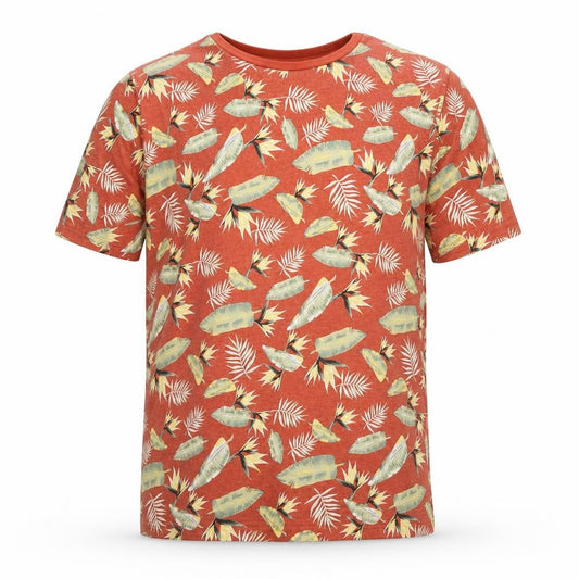 Mens UK Size S JACK & JONES Orange  Cotton T-Shirt