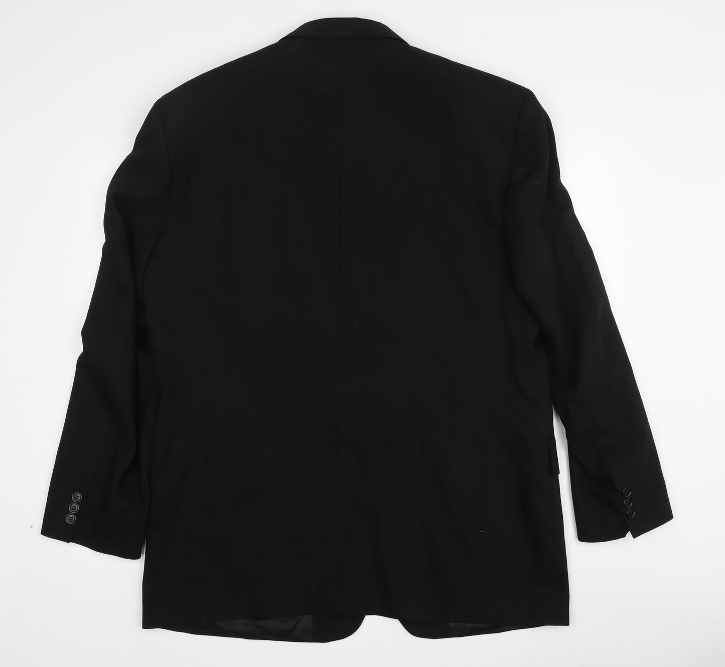 Pierre Cardin Men's Black Blazer 42 Classic Wool