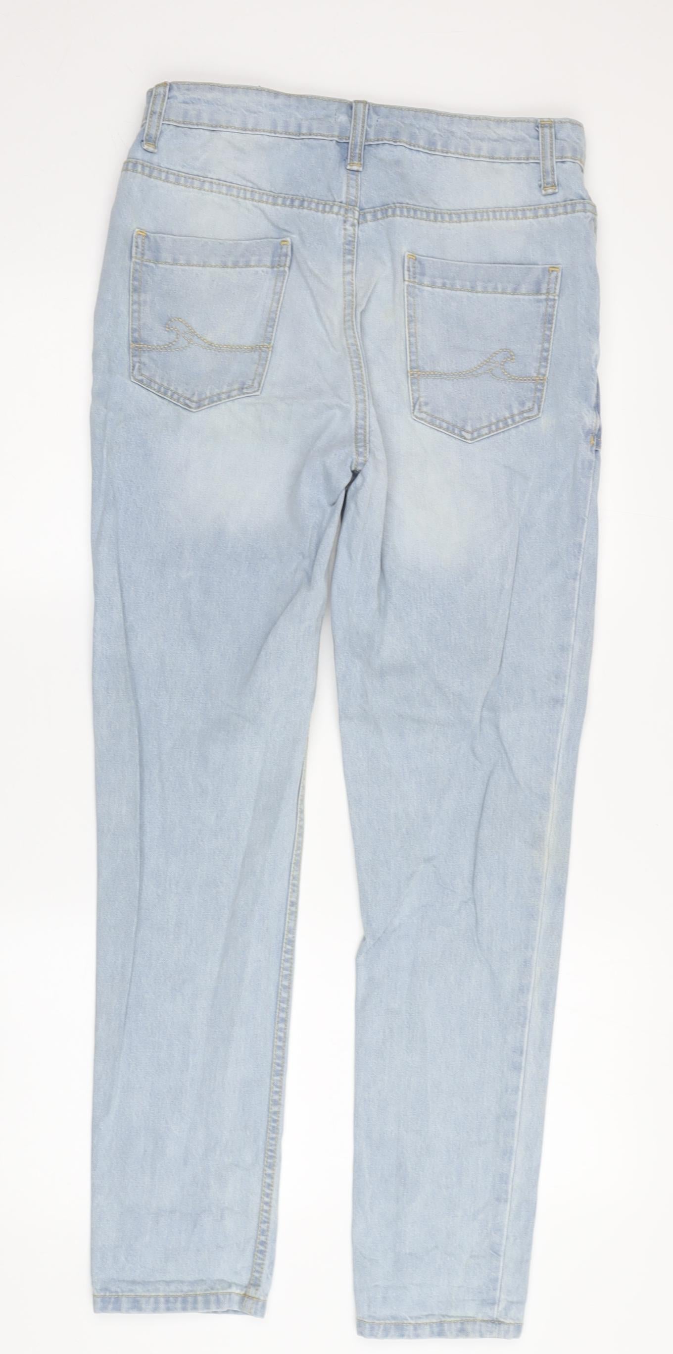 Roxy Women's Blue Straight Jeans with Pockets - Size 26