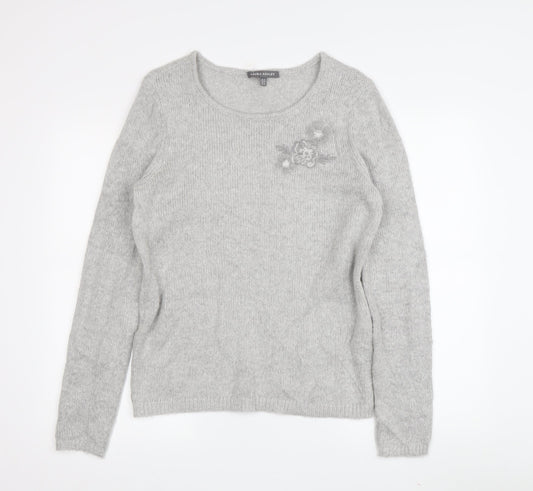 Laura Ashley Women's Grey Pullover Jumper Size 10