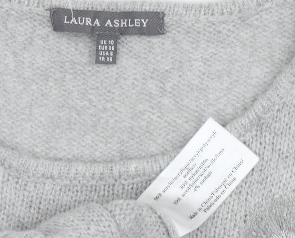 Laura Ashley Women's Grey Pullover Jumper Size 10