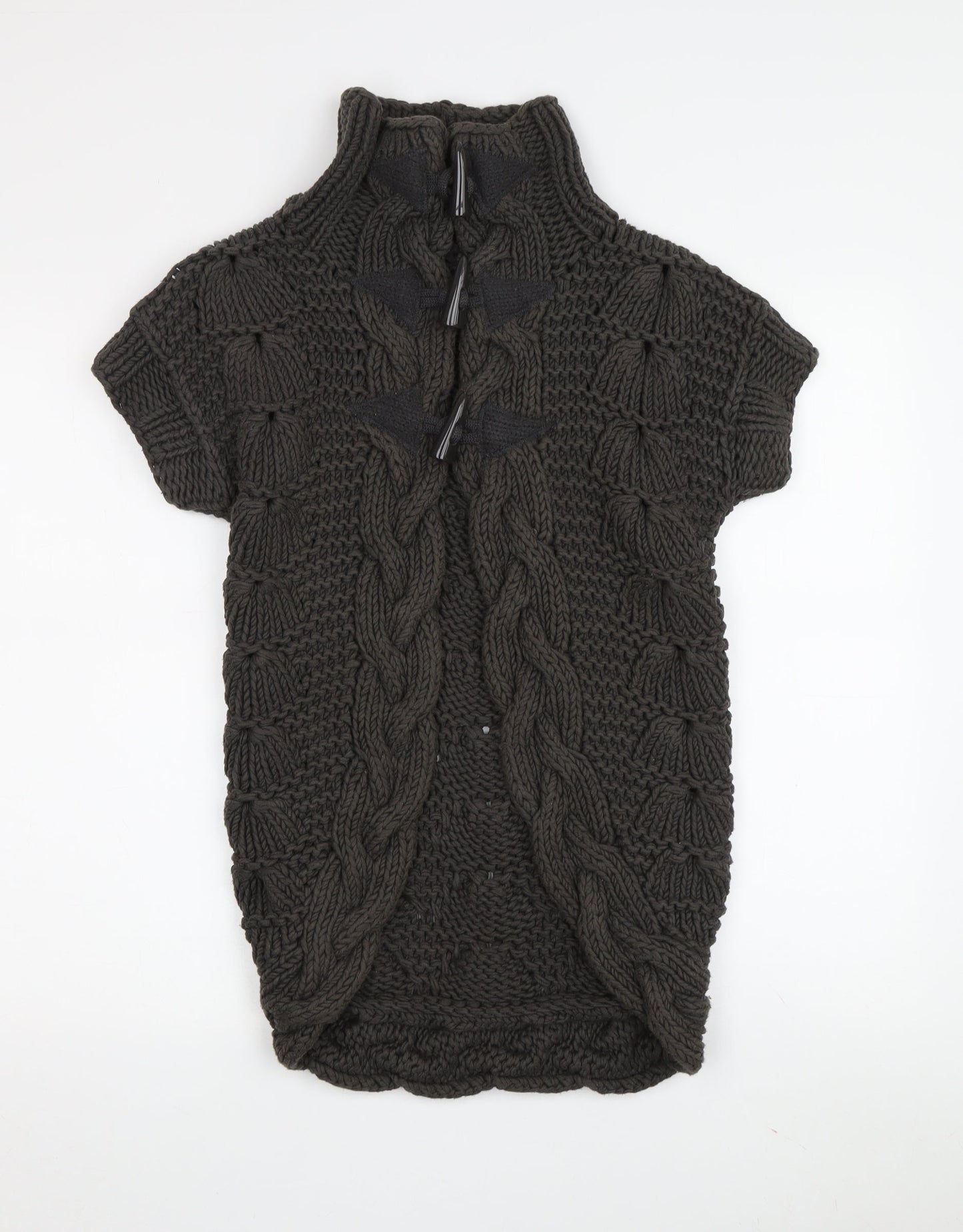 Ted Baker Women’s Black Cable-Knit Cape Jumper High Neck