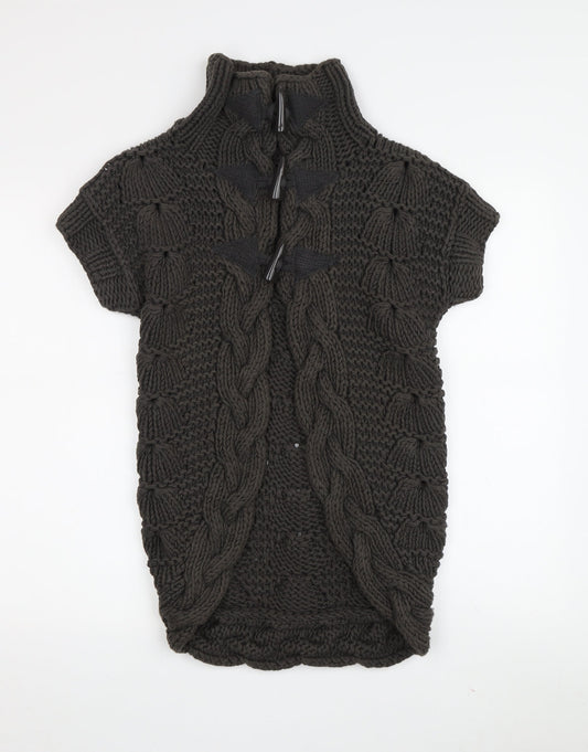 Ted Baker Women’s Black Cable-Knit Cape Jumper High Neck