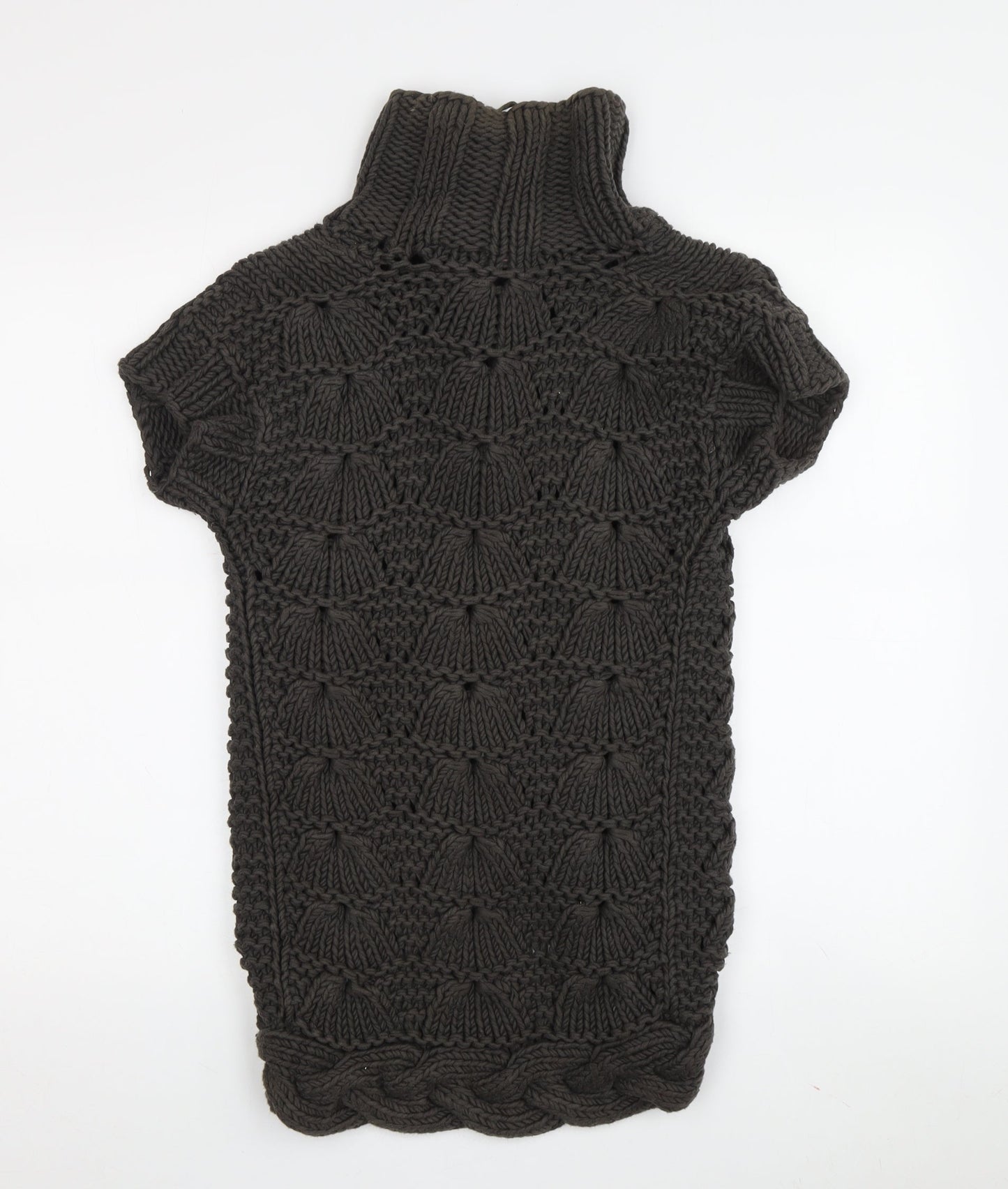 Ted Baker Women’s Black Cable-Knit Cape Jumper High Neck