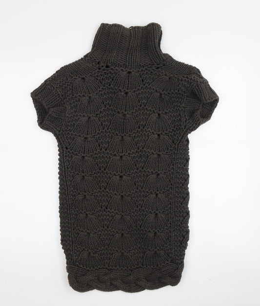 Ted Baker Women’s Black Cable-Knit Cape Jumper High Neck
