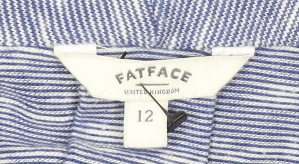 FatFace Women's Blue Collared Cardigan Size 12 Casual