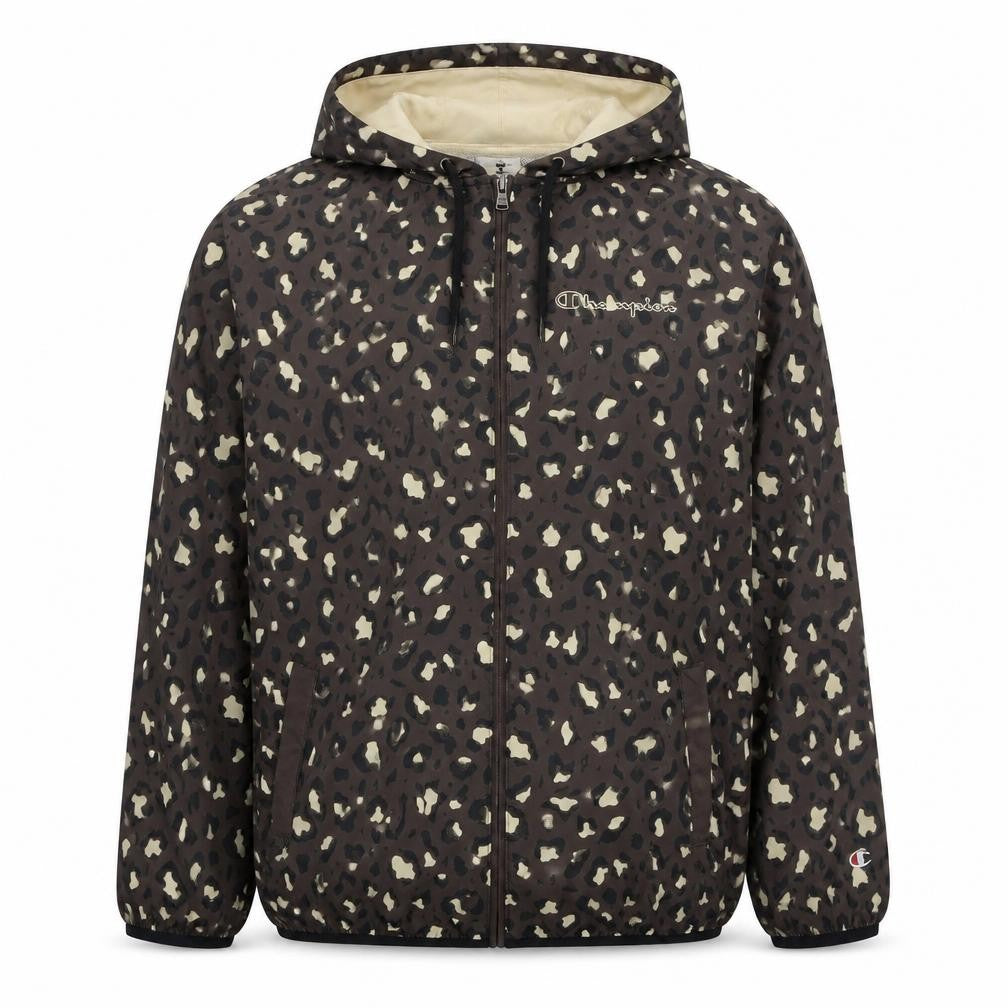 Unisex Adultss UK Size L Regular Champion Brown Polyamide Jacket
