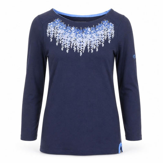 Womens UK Size 8 Craghoppers Blue 100% Cotton T-Shirt