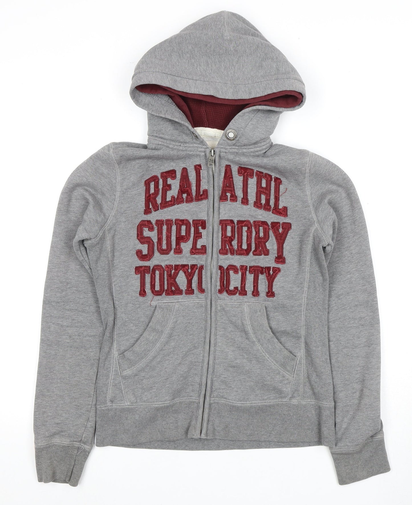 Superdry Womens Grey Hoodie, XS, Full Zip