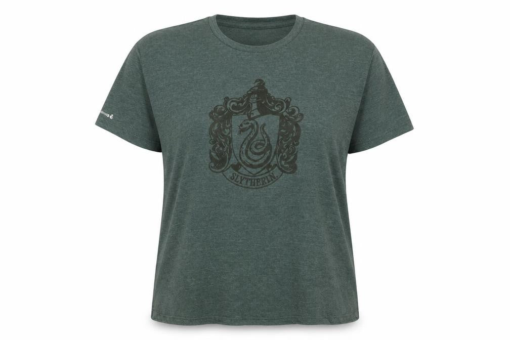 Unisex Adultss UK Size XL Harry Potter Green Cotton Blend T-Shirt