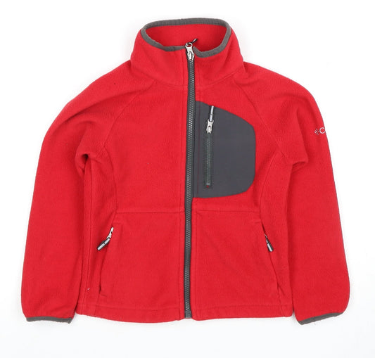 Columbia Boys Red Fleece Jacket XS - Winter Warmth