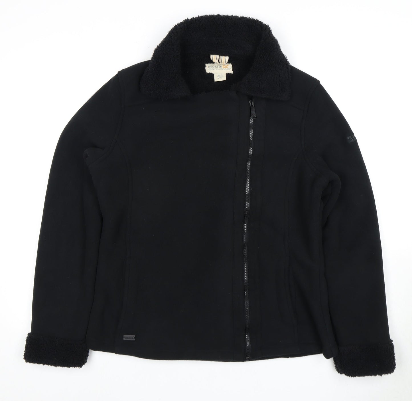 Regatta Women's Black Fleece Jacket Size 14 Winter Warm