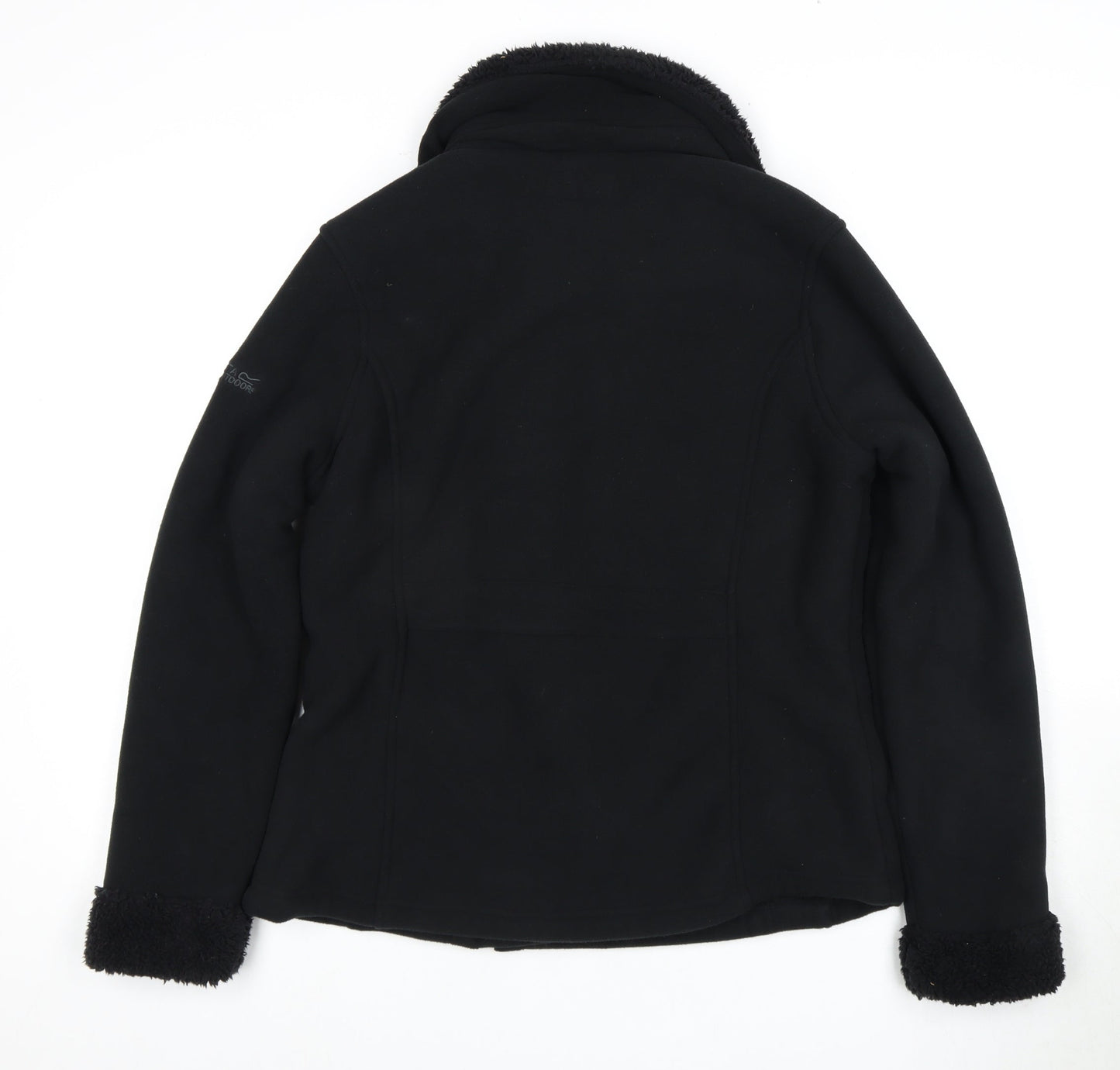 Regatta Women's Black Fleece Jacket Size 14 Winter Warm