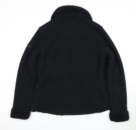 Regatta Women's Black Fleece Jacket Size 14 Winter Warm