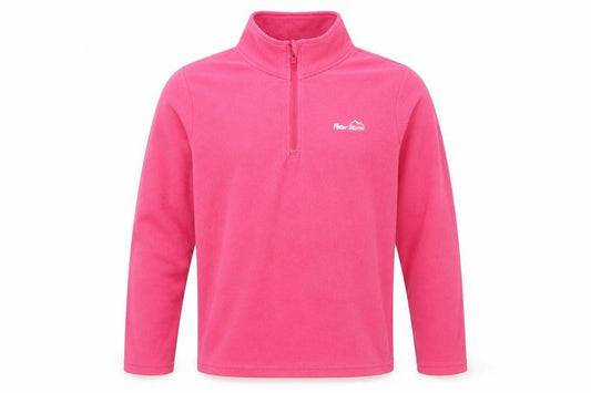 Peter Storm Girls Pink Fleece Sweatshirt 11-12 Years, 1/2 Zip