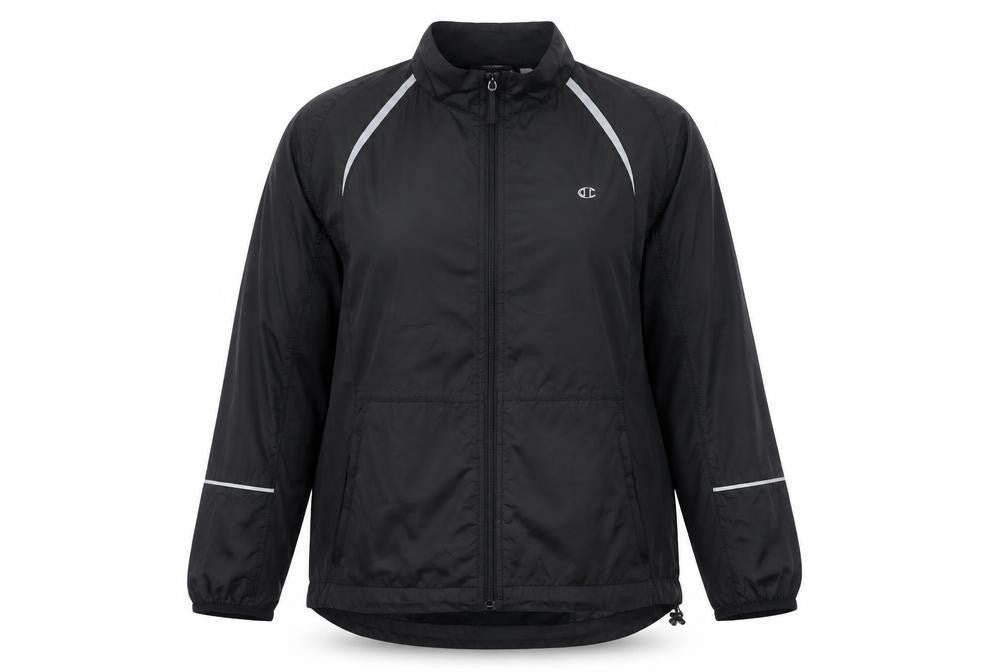 Womens UK Size 18 Regular Champion Black Polyester Jacket