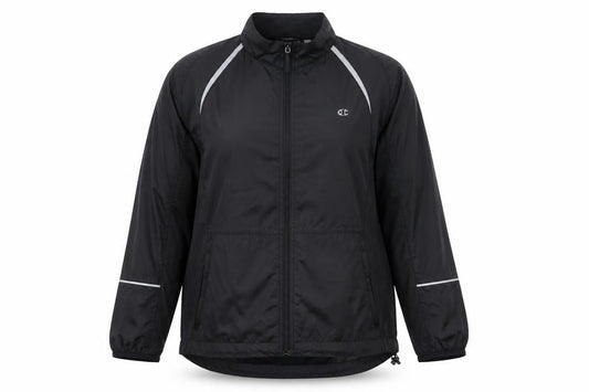 Womens UK Size 18 Regular Champion Black Polyester Jacket