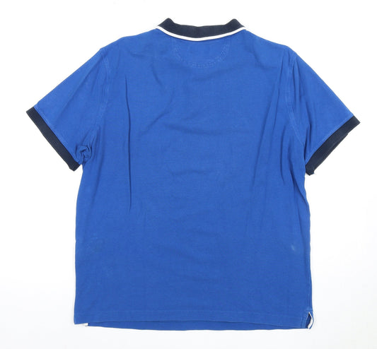 Hackett Men's Blue Polo Shirt, Size M, Golf Casual