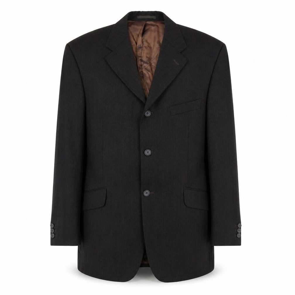 Mens 42 Chest Regular Jeff Banks Black Three-Button Blazer