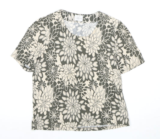 Eastex Women's Multicoloured Floral Crop T-Shirt Size 10