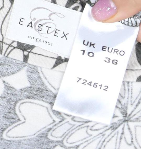 Eastex Women's Multicoloured Floral Crop T-Shirt Size 10