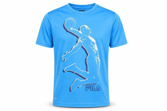 FILA Boys Blue Graphic T-Shirt 12 Years Sports Style