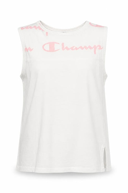 Champion Girls White Sleeveless Logo T-Shirt 9-10 Years