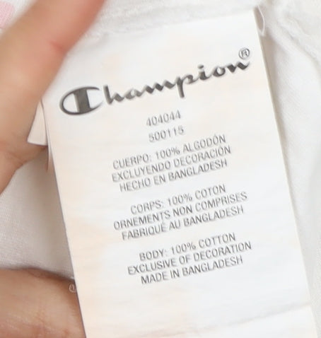 Champion Girls White Sleeveless Logo T-Shirt 9-10 Years
