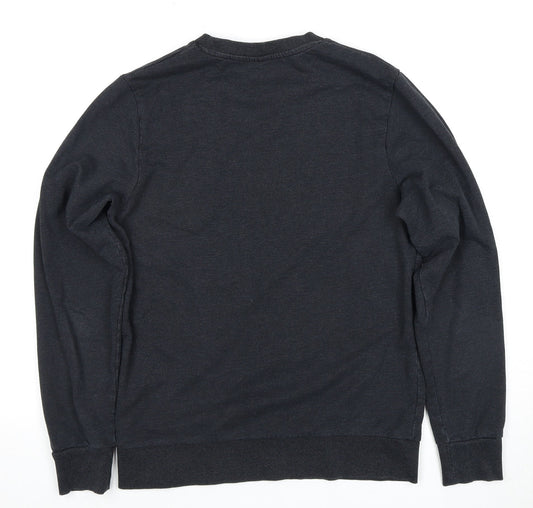 Jack & Jones Men's Black Graphic Pullover Sweatshirt S