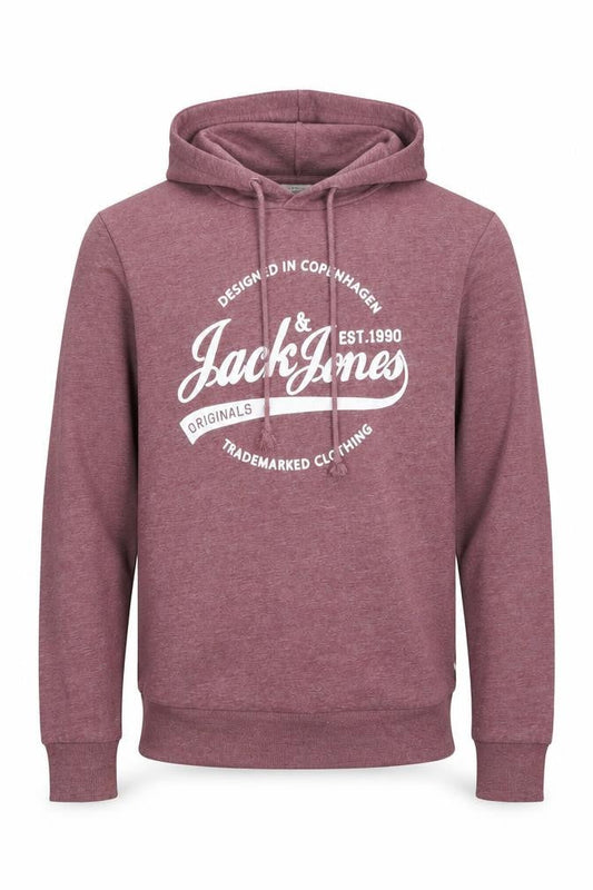 Mens UK S Regular JACK & JONES Purple Pullover Hoodie
