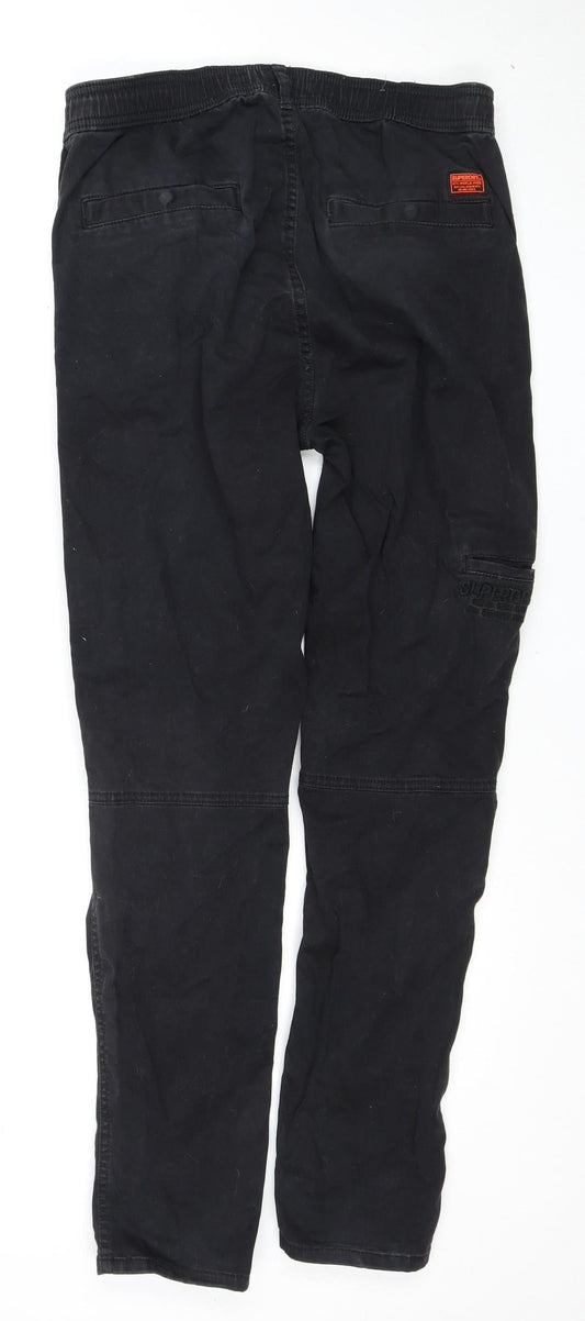 Superdry Men's Black Jogger Trousers Size 30W 32L