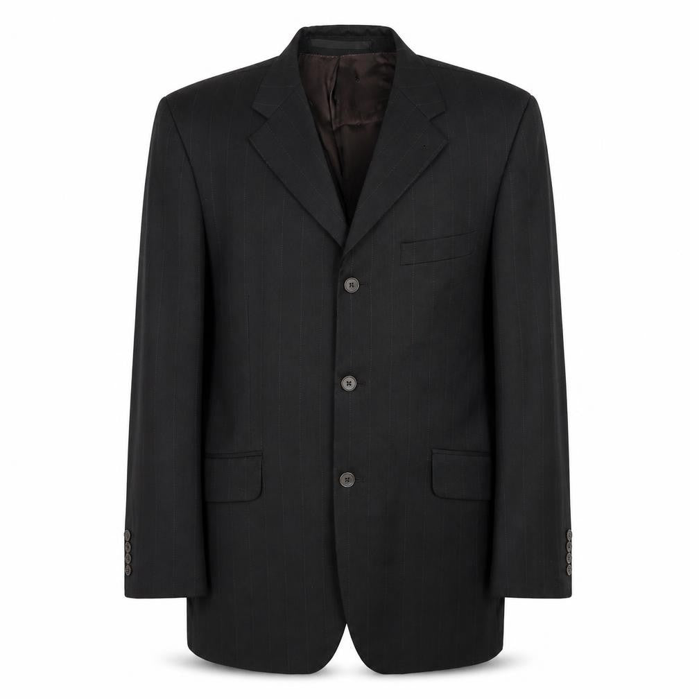 Mens 40 Chest Regular Jeff Banks Black Three-Button Blazer