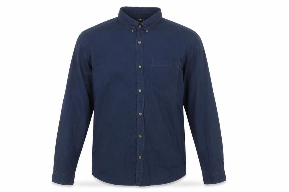 Jack & Jones Men's Blue Button-Up Shirt, Medium, Long Sleeve