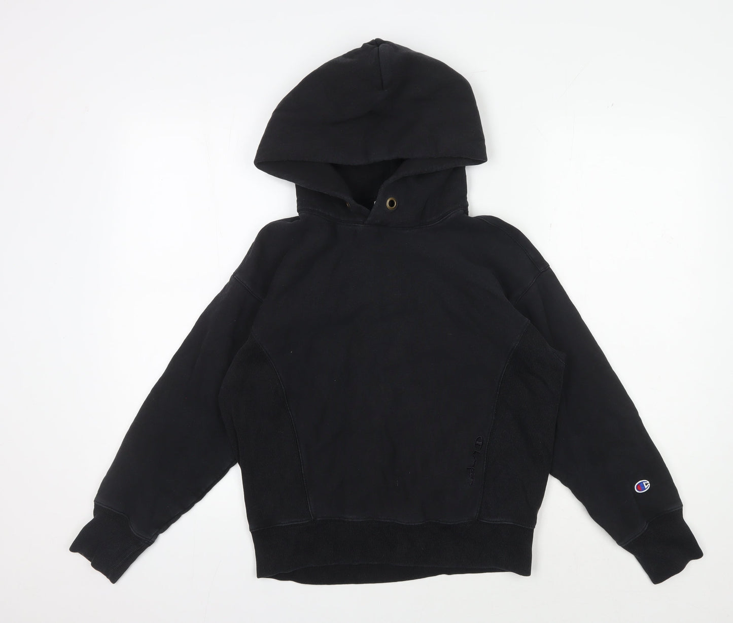 Champion Unisex Black Pullover Hoodie XS