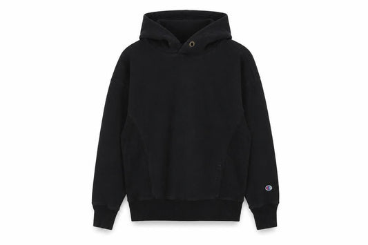 Unisex Adults UK XS Relaxed Champion Black Pullover Hoodie