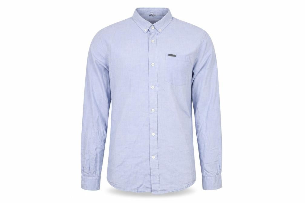 Firetrap Men's Blue Button-Up Shirt, Size S, Casual Style