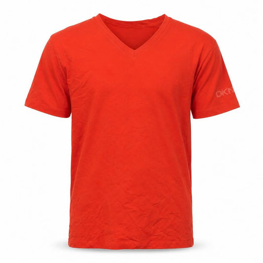 Mens UK Size L DKNY Red  Cotton T-Shirt