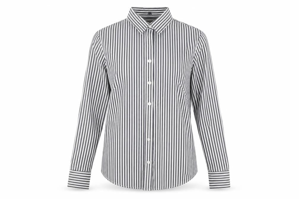 Womens UK Size 6 Banana Republic Grey Cotton Blend Button-Up