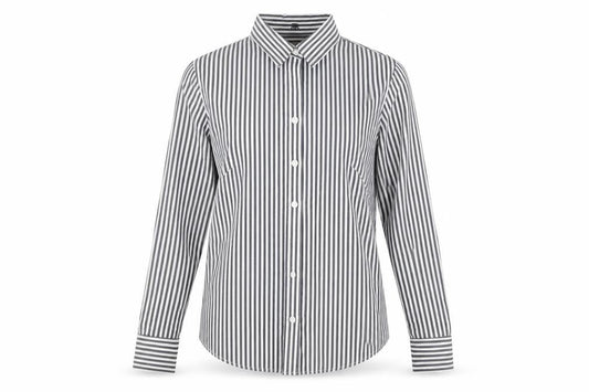 Womens UK Size 6 Banana Republic Grey Cotton Blend Button-Up