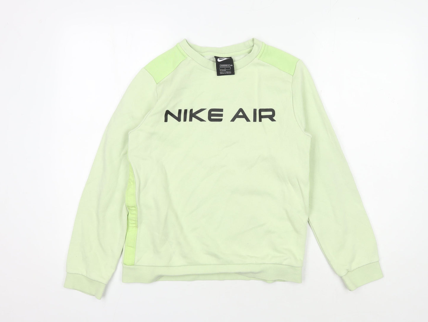 Nike Girls Green Pullover Sweatshirt L Long Sleeve Crew Neck