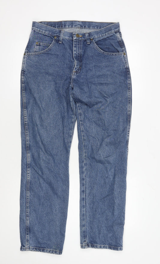 Wrangler Men's Blue Straight Jeans, Regular Fit 31x30