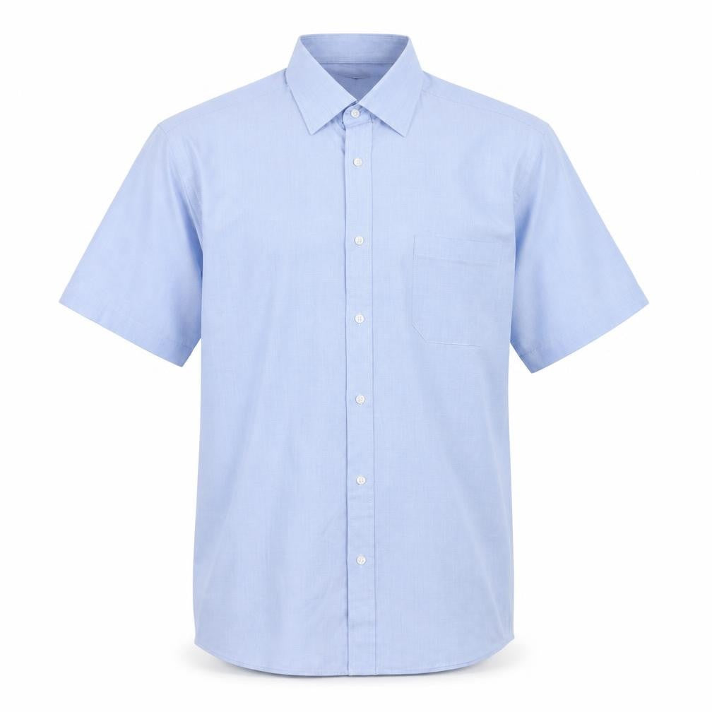 Thomas Nash Men's Blue Regular Fit Button-Up Shirt