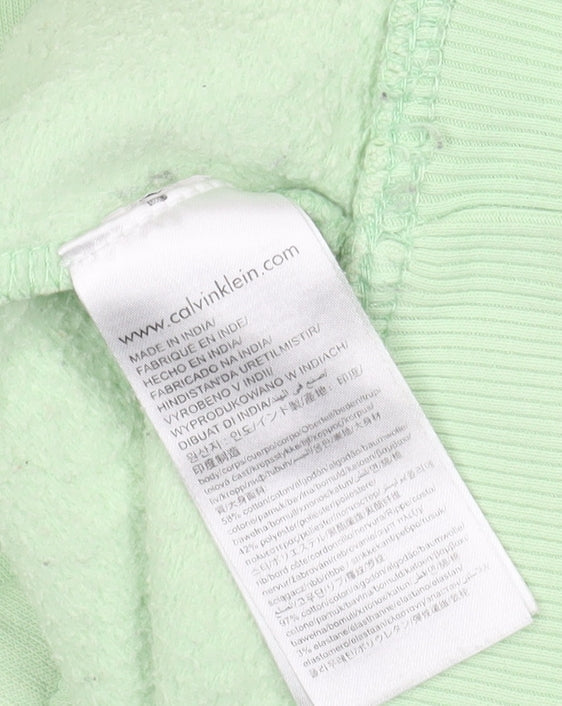 Calvin Klein Men's Green Pullover Sweatshirt L