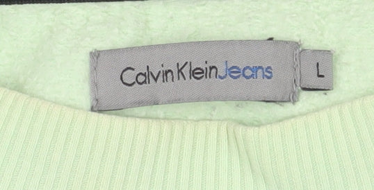 Calvin Klein Men's Green Pullover Sweatshirt L