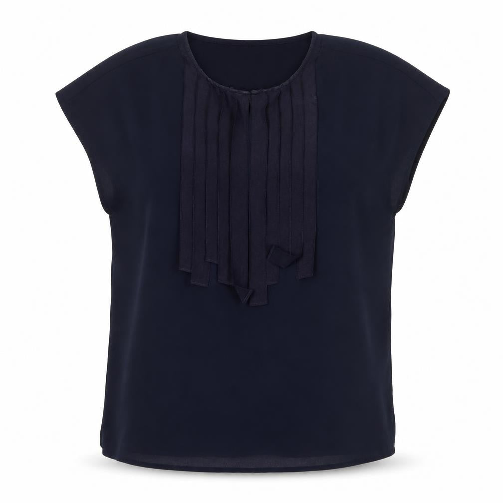 Womens UK Size 2 J.CREW Blue Polyester Blend Blouse