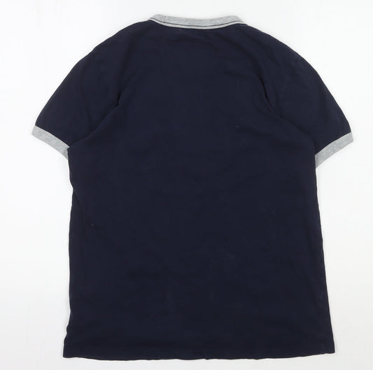 GAP Men's Blue College Logo T-Shirt, Size S