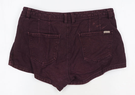 Pull & Bear Women's Purple Denim Shorts, Size 12
